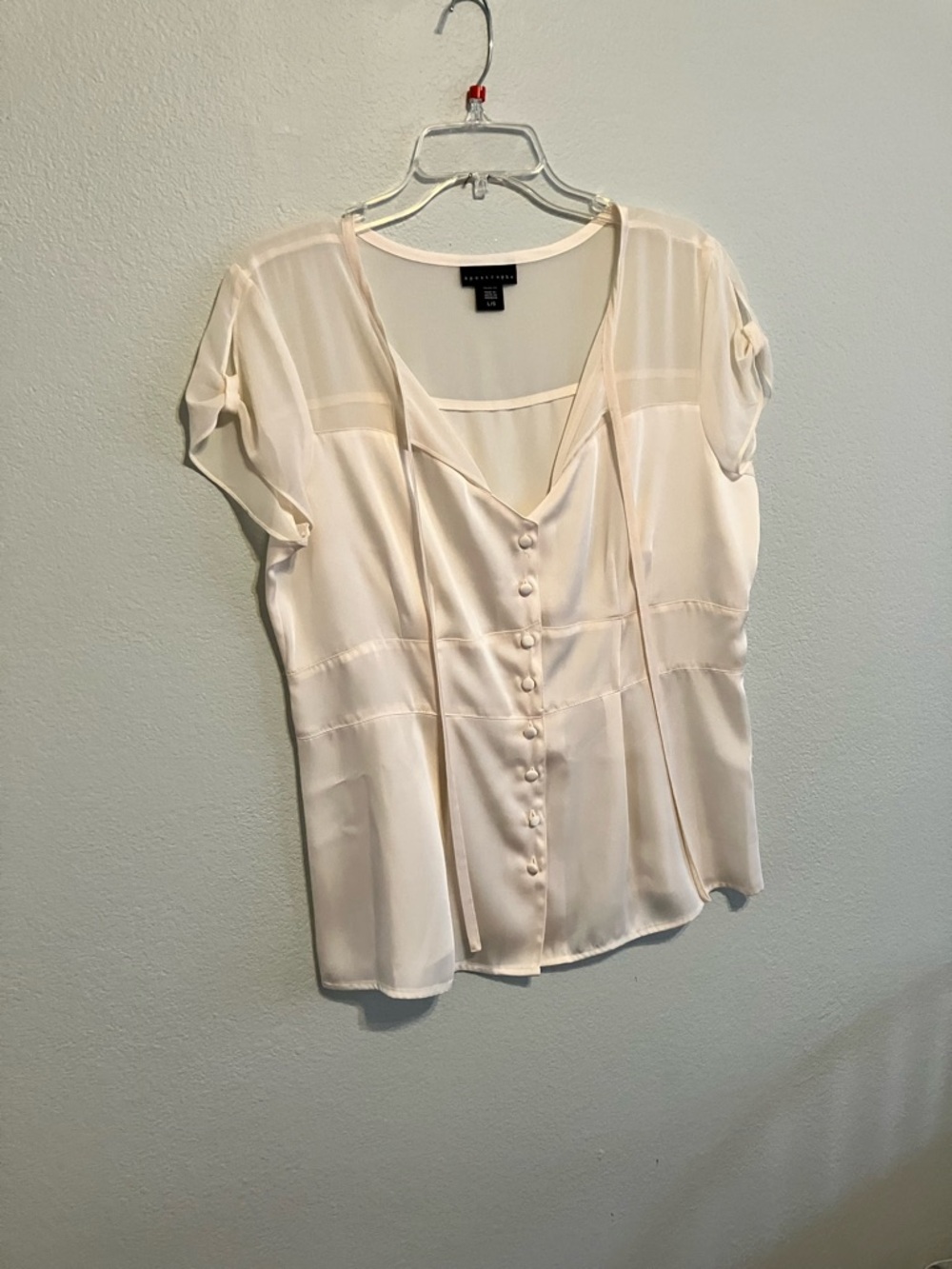 Apostrophe Antique White Cap Sleeve Long Blouse